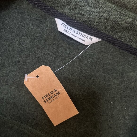 Field and Stream Men’s Sz 2XL Green Duffel Bag Heather Best NEW Pockets Full Zip - Picture 9 of 10